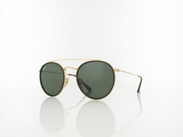 Ray Ban | Round Double Bridge RB3647N 001 51 | gold / green