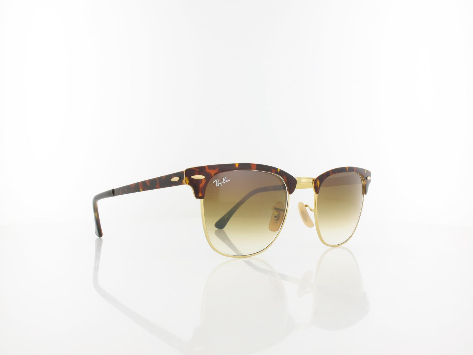 Ray Ban | Clubmaster Metal RB3716 900851 51 | gold top havana / clear gradient brown